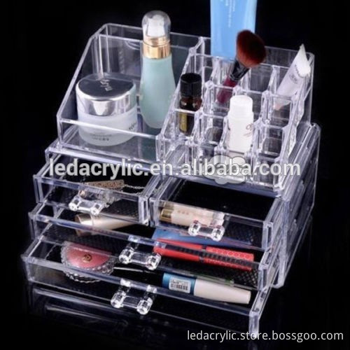 Acrylic beauty Clear Case makeup Display Box Cosmetic Organizer